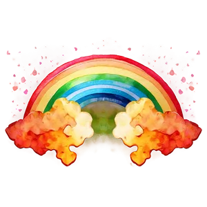 Fantasy Watercolor Rainbow Png Ahy86 PNG Image