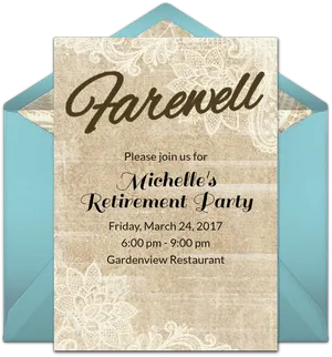 Farewell Invitation Card Design PNG