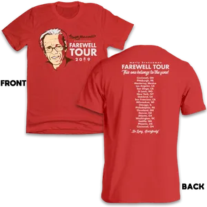 Farewell Tour Red Tshirt Design2023 PNG Image