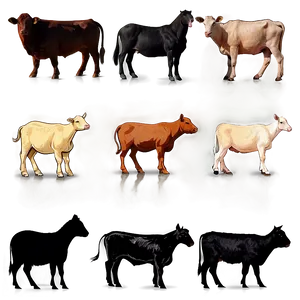 Farm Animal Silhouettes PNG 67 PNG