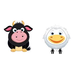 Farm Animals Cartoon Character Png Slh91 PNG Image