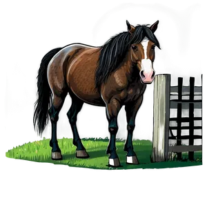 Farm Horse Cartoon Png Qku58 PNG Image