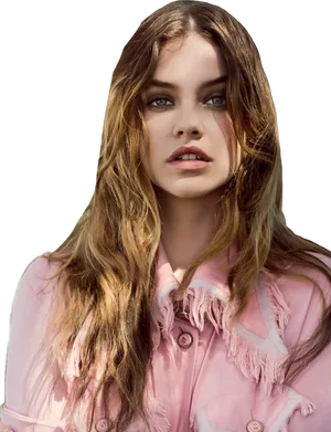 Fashion Portrait Pink Jacket PNG Image