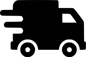 Fast Delivery Van Silhouette PNG Image