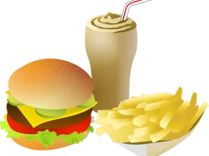 Fast Food Combo Illustration.png PNG Image