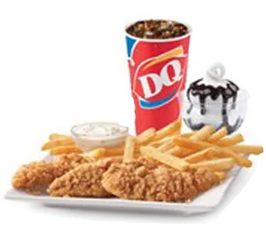 Fast Food Meal D Q Combo PNG Image