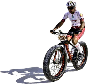 Fat Tire Bike Rider Qatar PNG Image