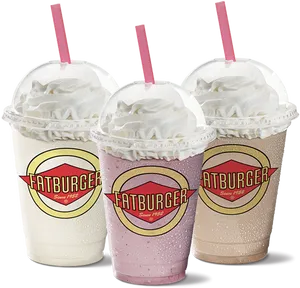 Fatburger Milkshakes Branded Cups PNG Image