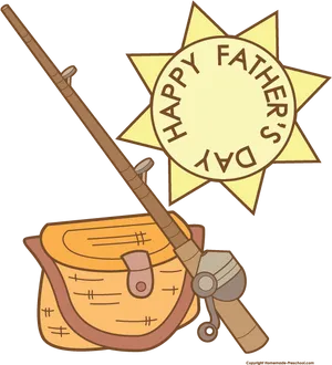 Fathers Day Fishing Theme PNG Image