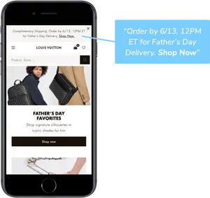 Fathers Day Sale Mobile Ad PNG Image