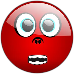 Fearful Emoji Expression PNG Image