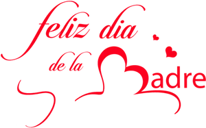 Feliz Diadela Madre Red Scripton Black PNG Image