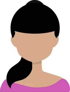 Female Avatar Icon Purple Top PNG Image