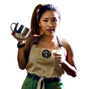 Female Barista Action Png 10 PNG Image