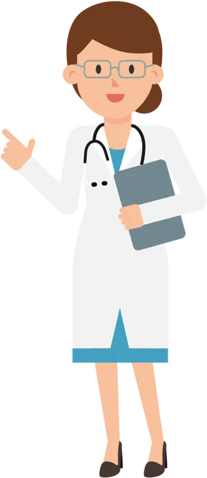 Female Doctor Cartoon Character PNG Image