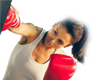 Female Kickboxer Training Punch PNG
