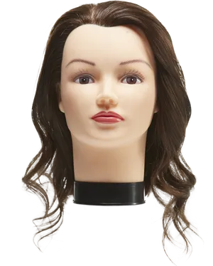 Female Mannequin Headwith Hair PNG Image