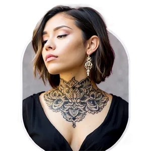 Female Neck Tattoo Styles Png 82 PNG Image