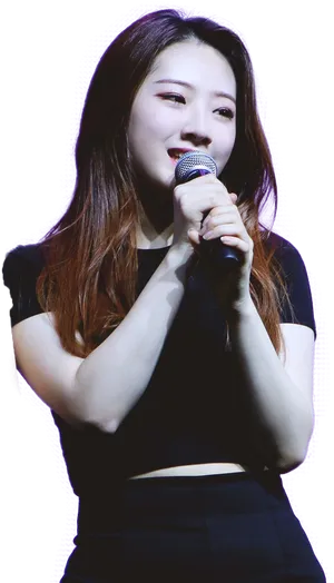 Female Singer Performingon Stage.png PNG Image