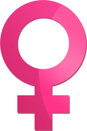 Female Symbol Pink Background PNG Image