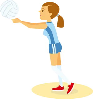 Female Volleyball Player Clipart PNG Image