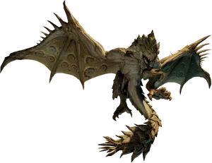 Ferocious_ Dragon_ Midflight PNG Image