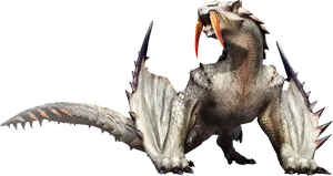 Ferocious Winged Beast PNG Image