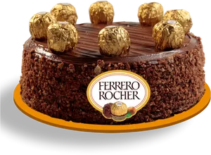 Ferrero Rocher Chocolate Cake Delicious PNG Image