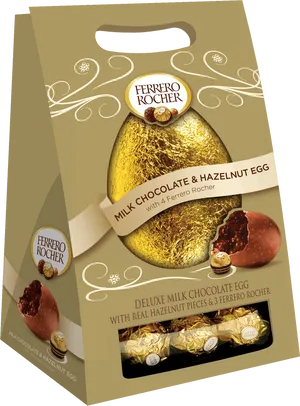 Ferrero Rocher Easter Egg Packaging PNG Image