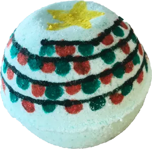 Festive Bath Bomb Decoration PNG Image