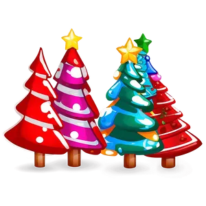 Festive Cartoon Christmas Tree Png Aqn PNG Image