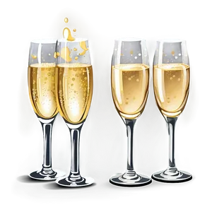 Festive Champagne Flutes Png Rss2 PNG Image