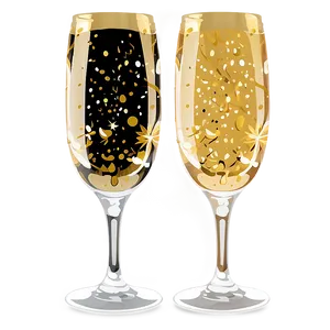 Festive Champagne Flutes Png Vva62 PNG Image