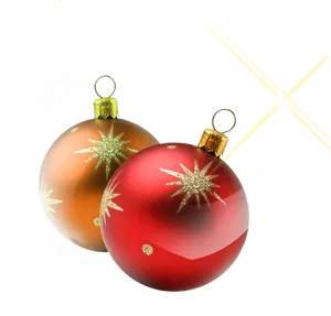 Festive Christmas Baubles PNG Image