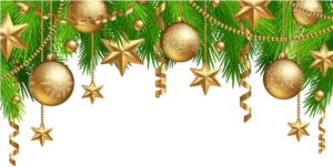 Festive Christmas Border Clipart PNG Image