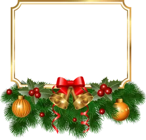 Festive Christmas Border Design PNG Image