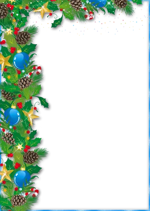 Festive Christmas Border Design PNG Image