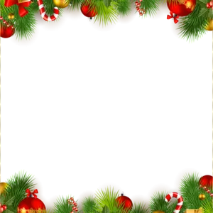 Festive Christmas Border Design PNG Image