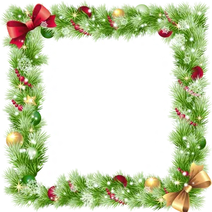 Festive Christmas Border Design PNG Image