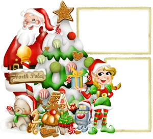 Festive Christmas Celebration Clipart PNG Image