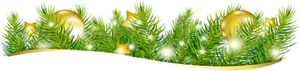 Festive Christmas Garland PNG Image