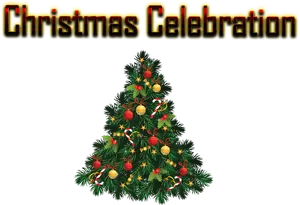 Festive Christmas Tree Celebration PNG Image