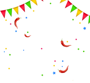 Festive Cincode Mayo Decoration PNG Image