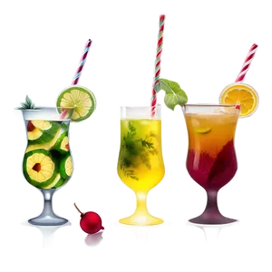 Festive Cocktails Png Vve PNG Image