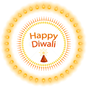 Festive Diwali Greeting Design PNG Image