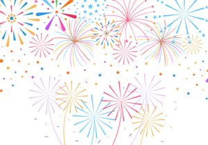 Festive Fireworks Display PNG Image