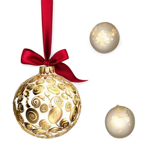 Festive Gold Ornament For Christmas Png 06262024 PNG Image