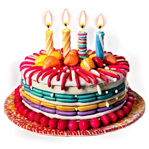 Festive Happy Birthday Cake Topper Png 48 PNG Image