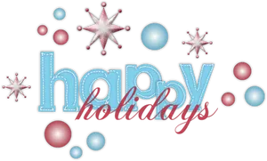 Festive Happy Holidays Greeting PNG Image