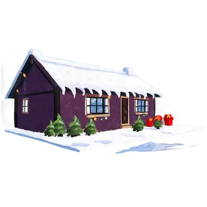 Festive Holiday Cottage Png 06202024 PNG Image